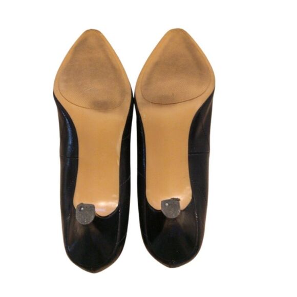 Karen Scott Black Heels Women's 9M Black Leather Pointed Toe Corporate Core - Picture 6 of 7